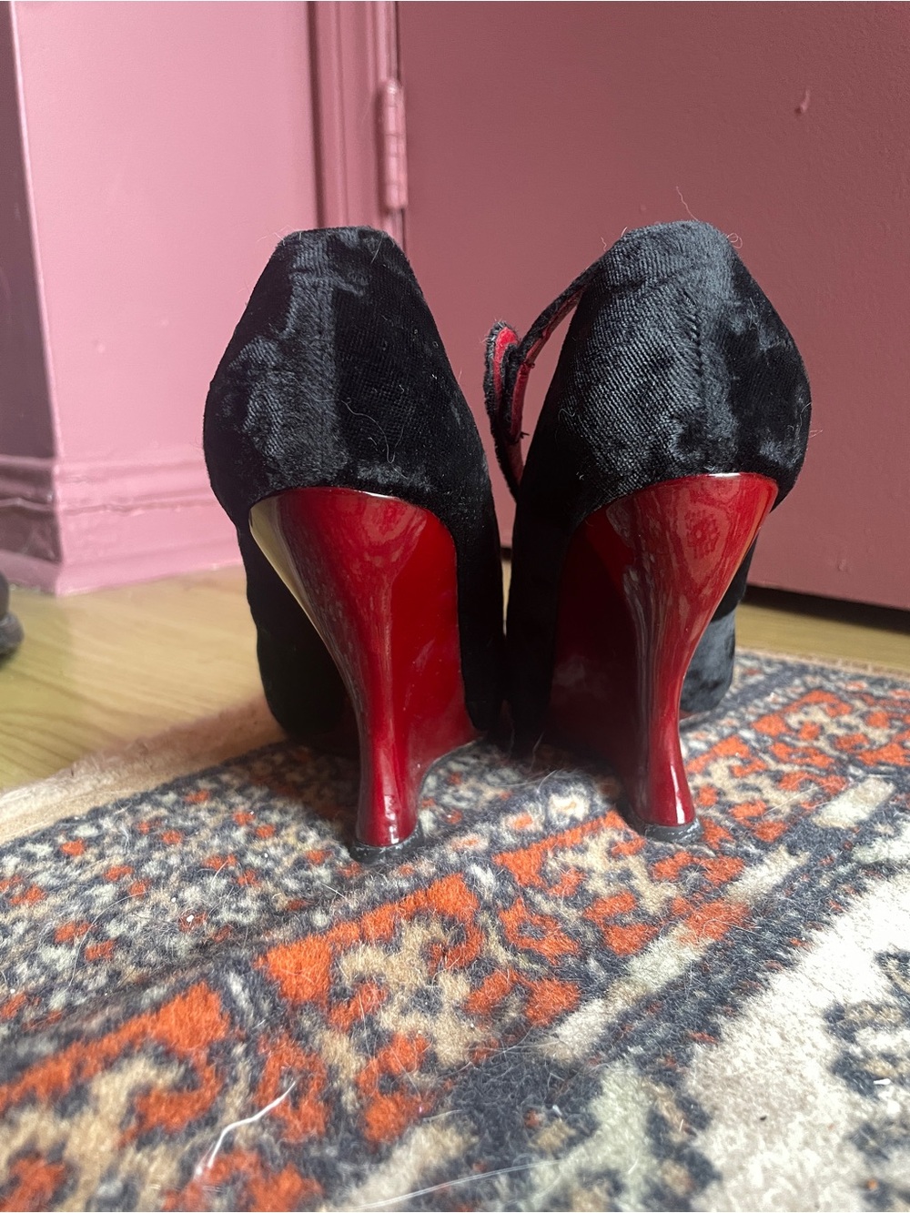 YVES SAINT LAURENT F/W 2004 VELVET WEDGES - Picture 2 of 5